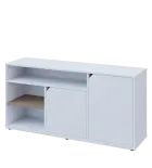 KU2-15DN3 P skříňka nízká 2-dveřová, nika, 740x1522x400, provedení pravé, korpus a dvířka bílá sněžn